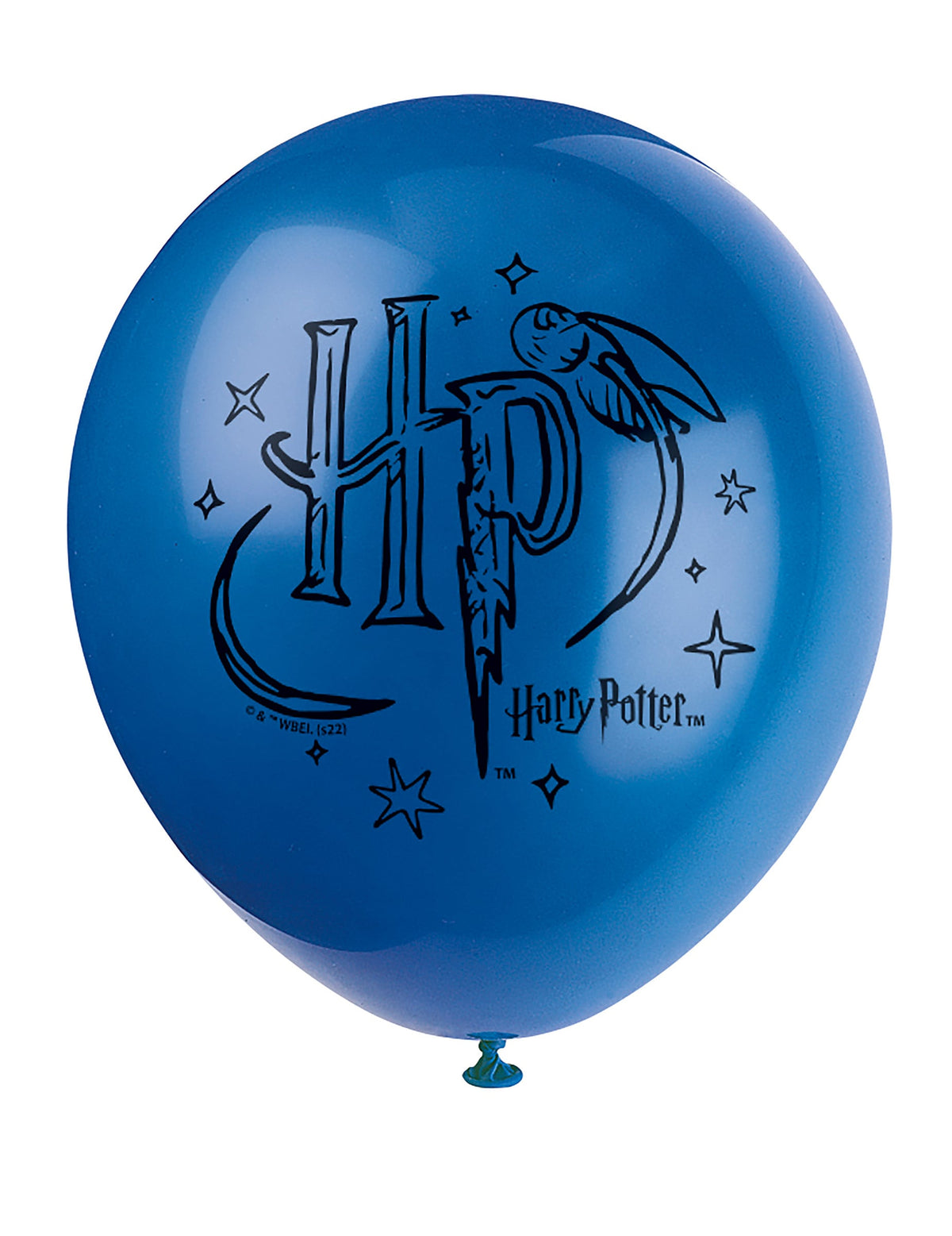 Gros plan sur le ballon bleu des ballons en latex Harry Potter