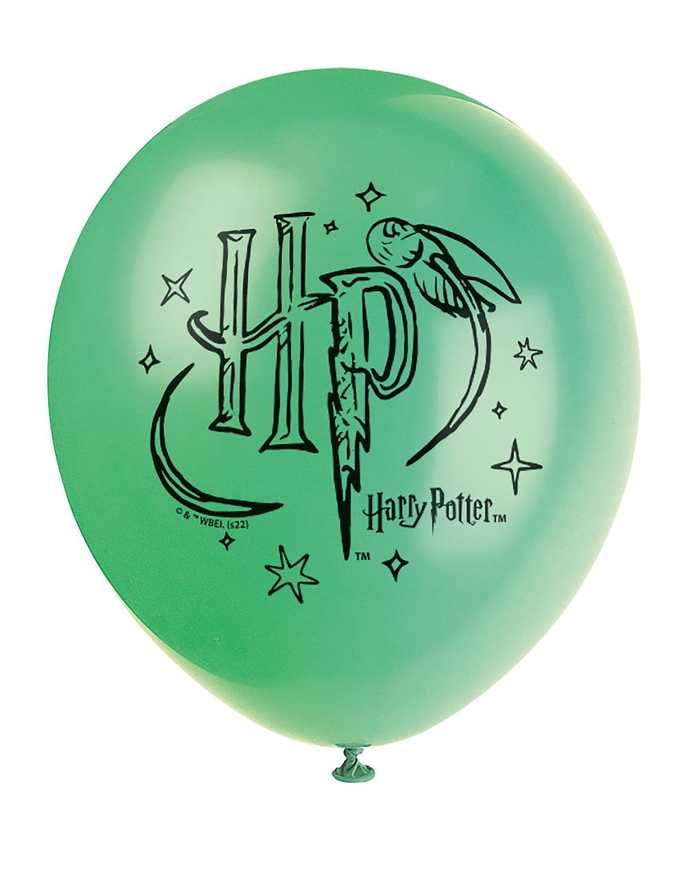 Gros plan sur le ballon vert des ballons en latex Harry Potter