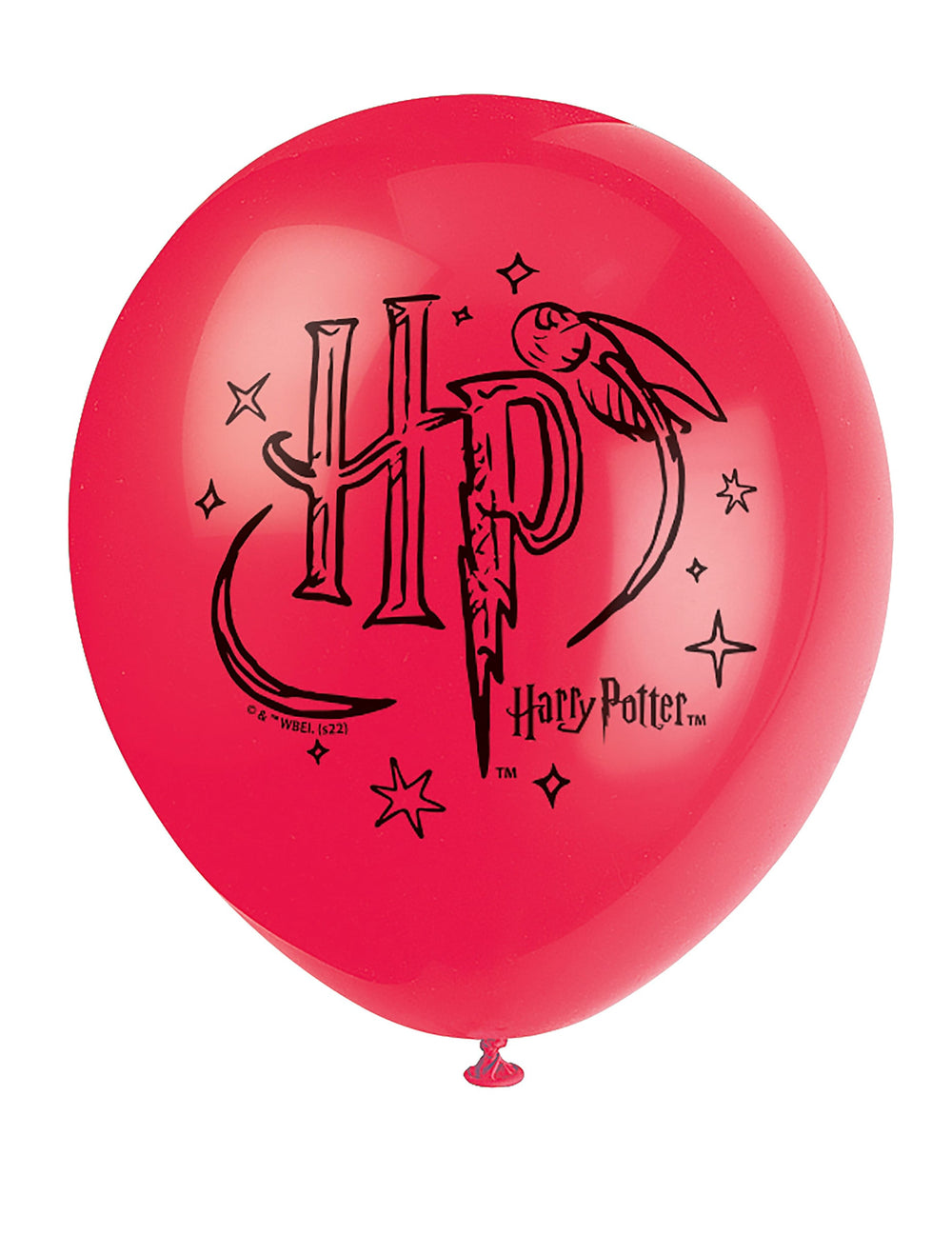 Gros plan sur le ballon rouge des ballons en latex Harry Potter