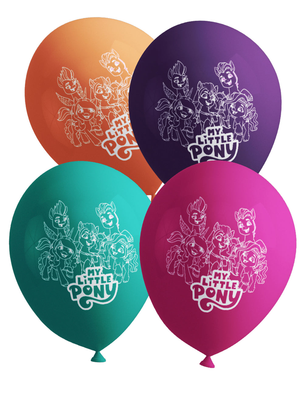 8 ballons My Little Pony pour enfant multicolores