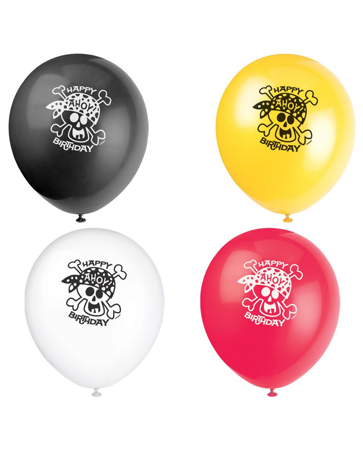 Ballons pirate pour anniversaire multicolores