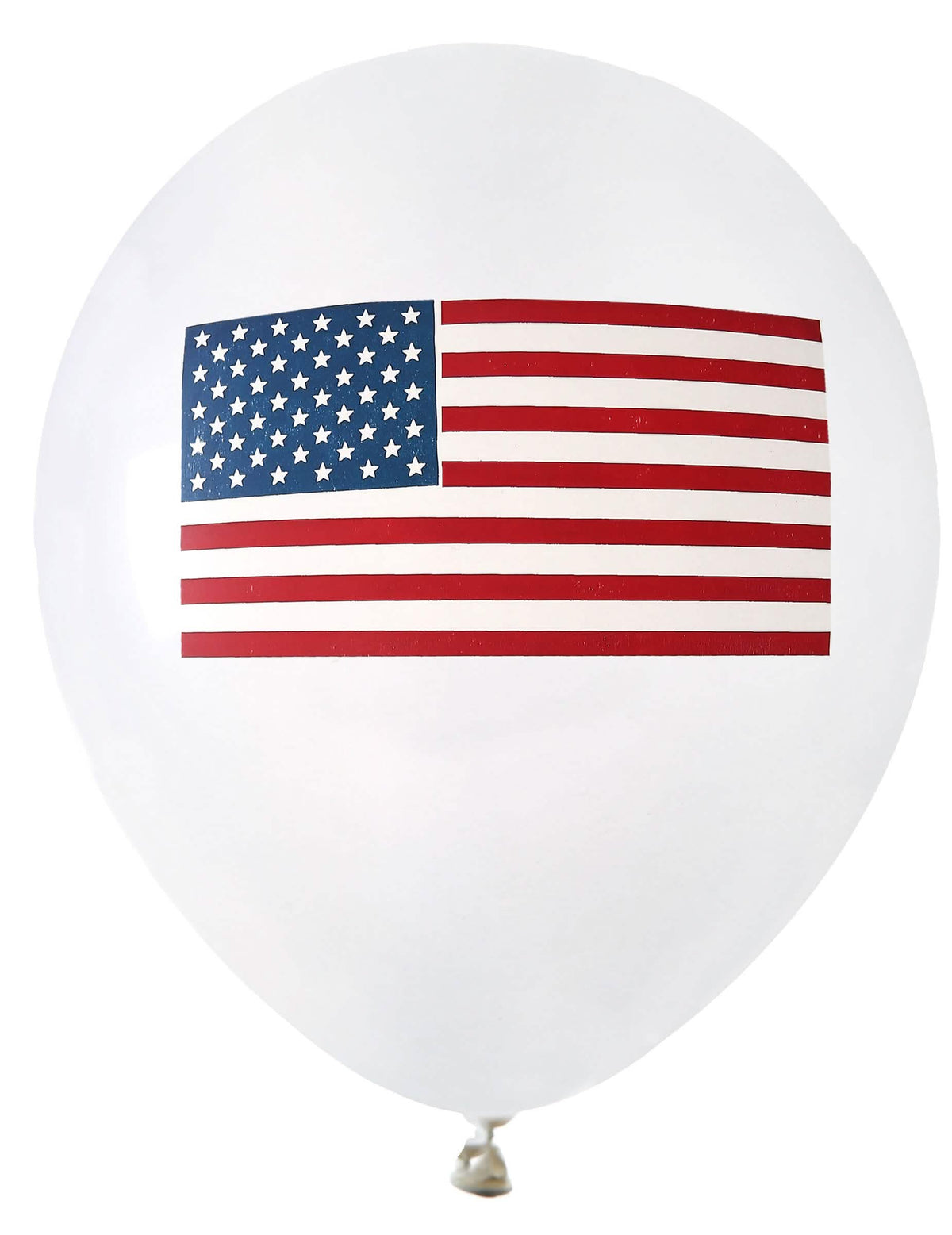 balões em látex usa branco com bandeira americana