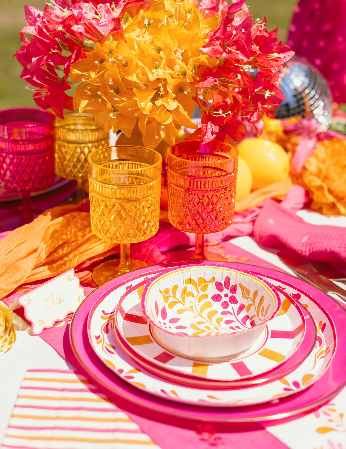 8 Taças de cartão Pink Limonade 13,5 cm