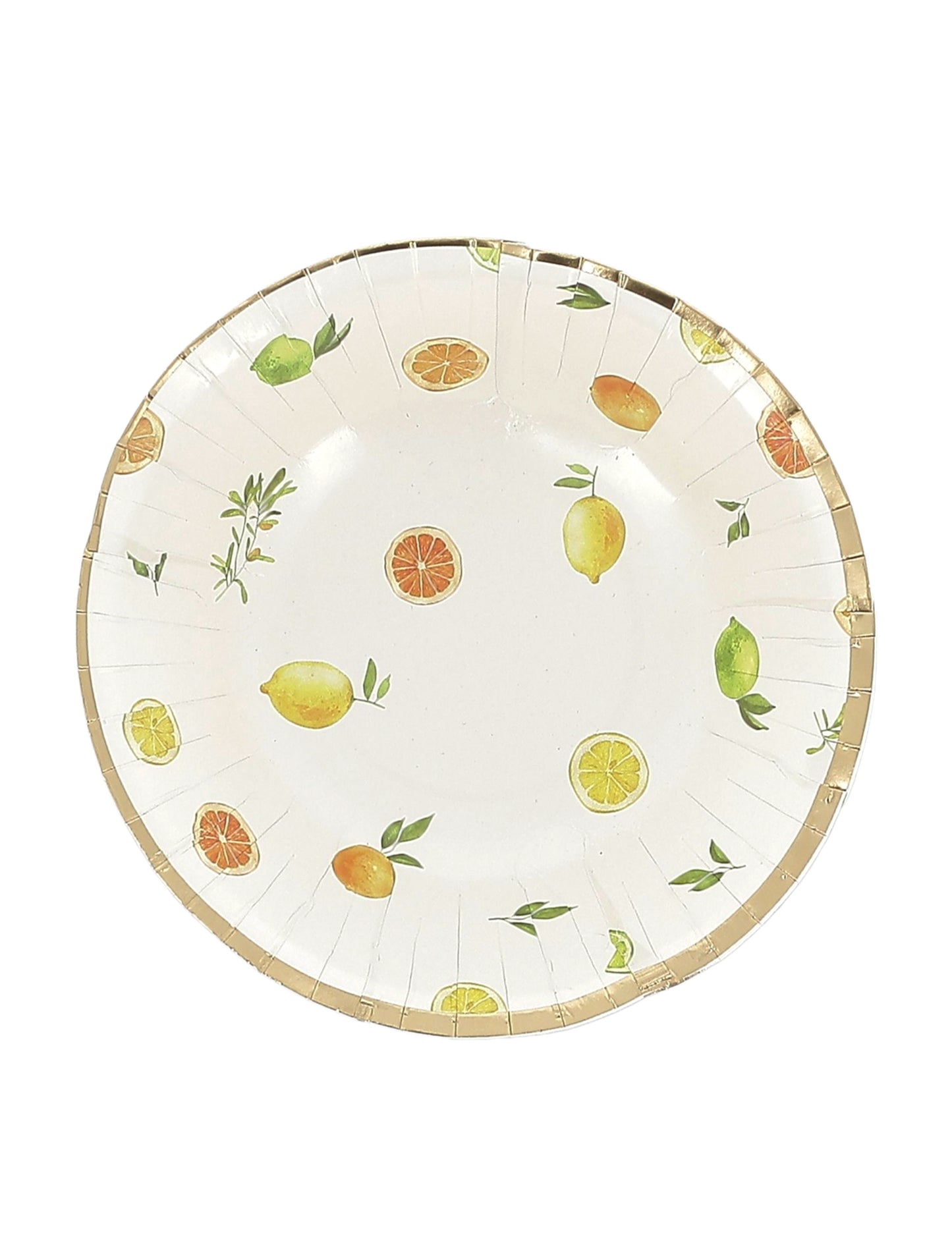 8 taças Fizz cítricas de cartão creme, laranja, amarelo e dourado 13,5cm decoração frutada