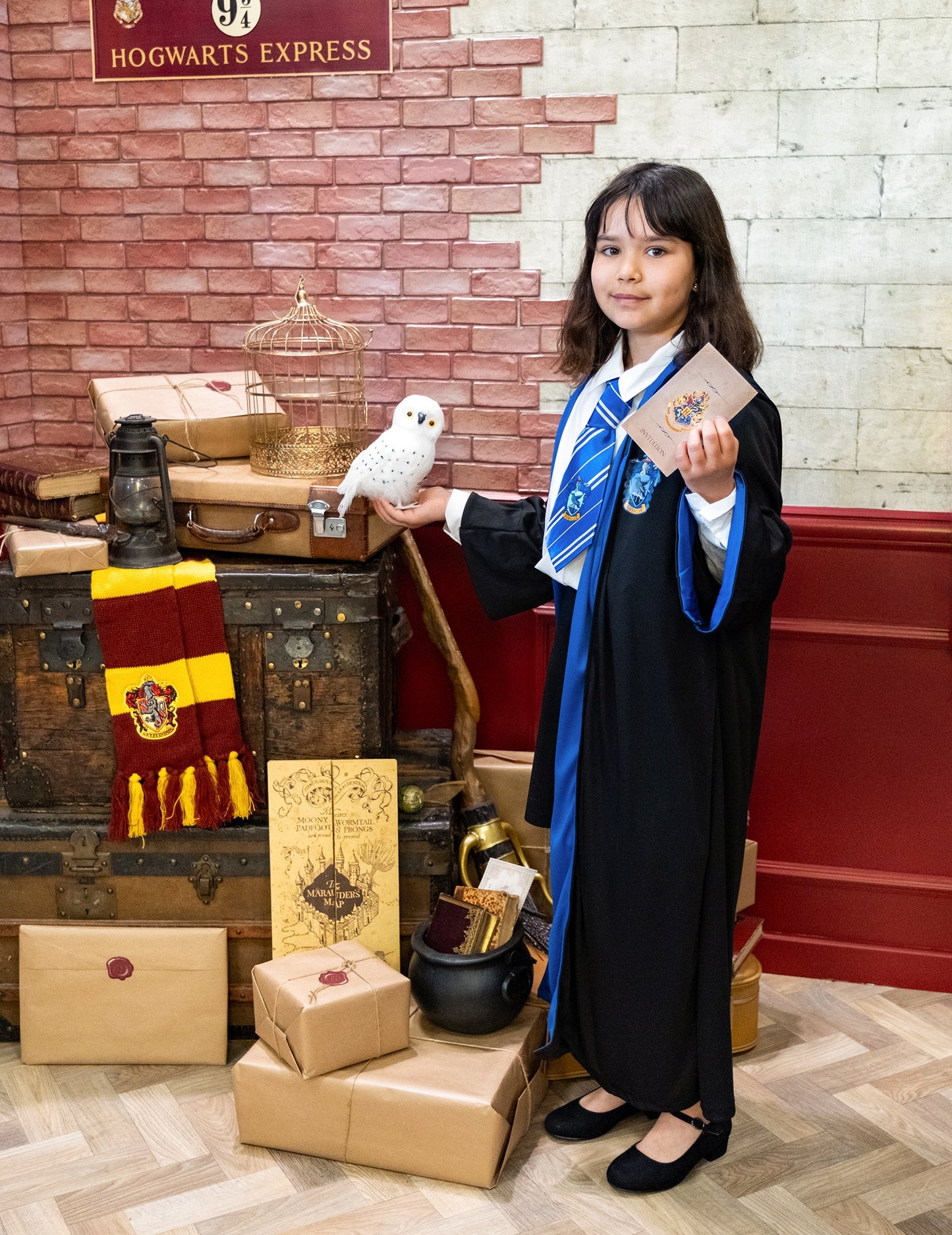 Mise en situation des cartes d'invitation Harry Potter