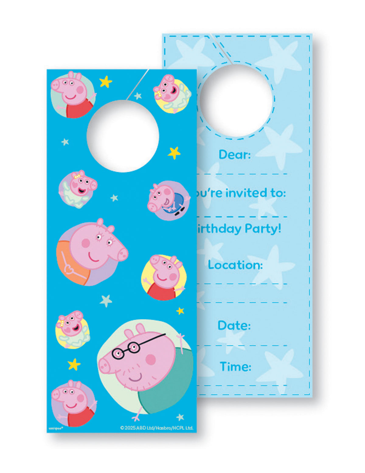 8 Cartões de convite Peppa Pig™