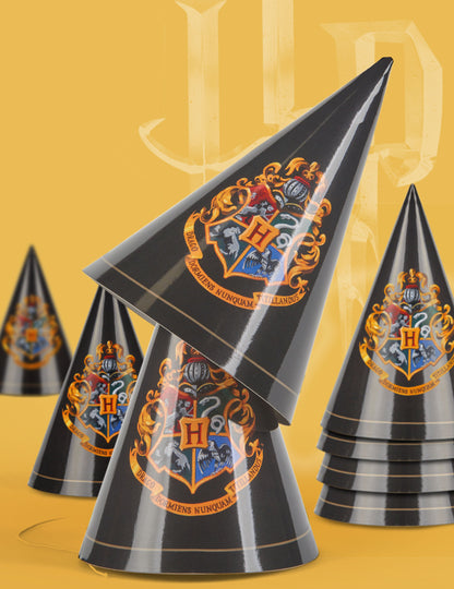 Détail de l'empilement des chapeaux de fête Harry Potter