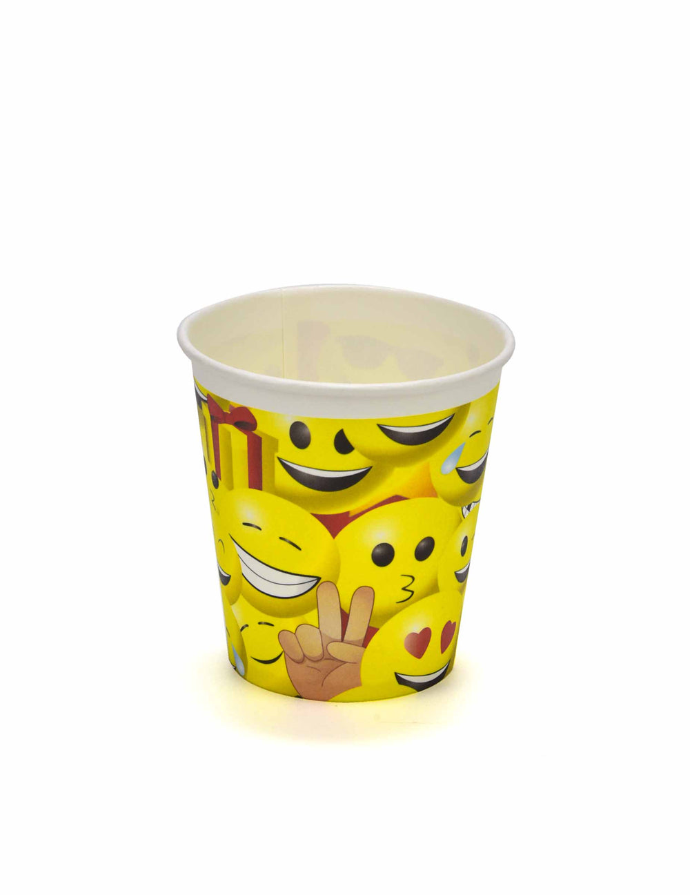 Gobelets Imoji jaunes avec motifs de smileys variés