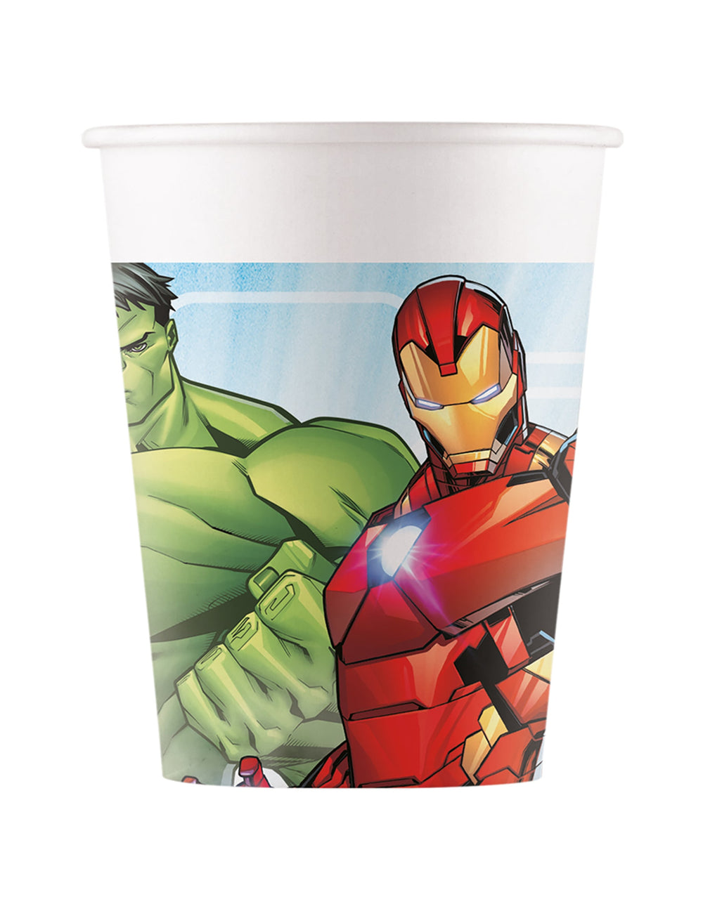 Gobelets en carton Avengers Mighty pour enfant avec Iron Man et Hulk