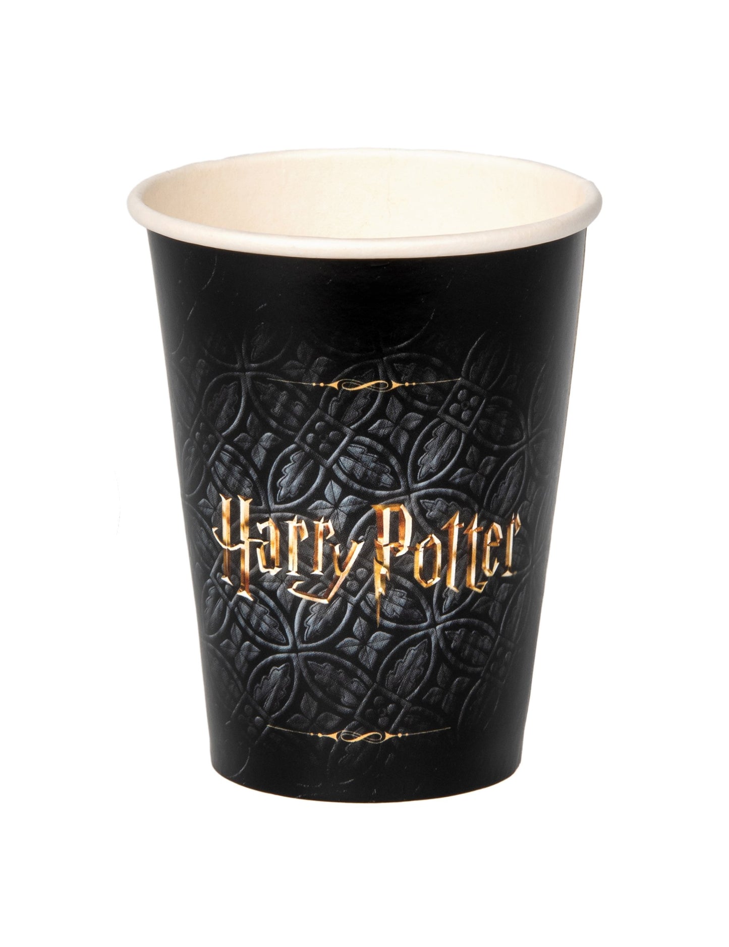 Gobelet en carton Harry Potter pour fête noir et doré de 210 ml