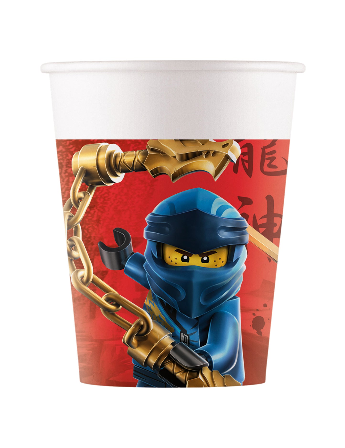 Gobelets en carton FSC Lego Ninjago pour enfant rouge et bleu