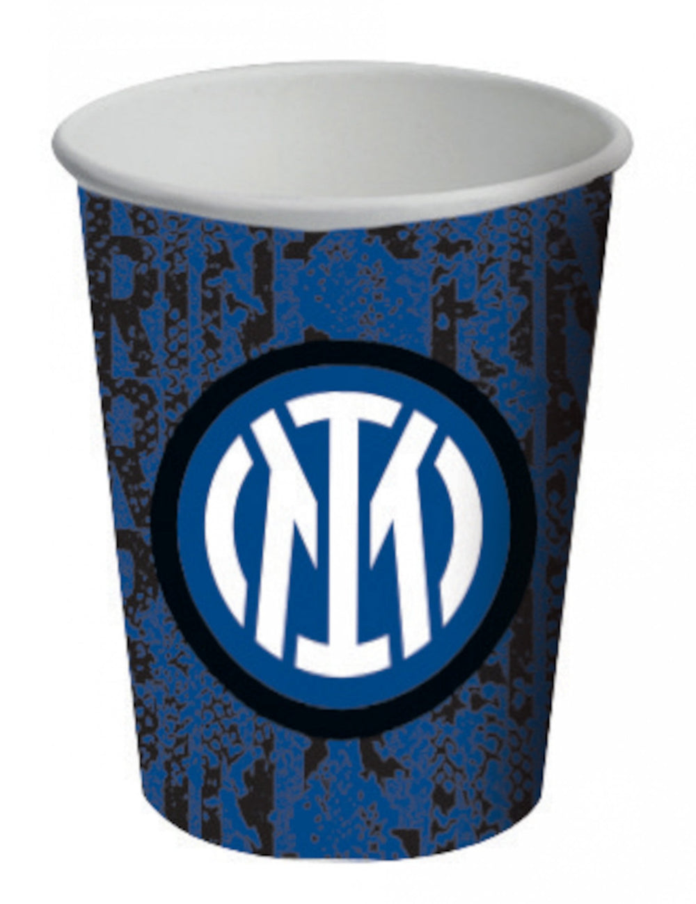 Gobelets en carton Inter pour fête bleu et noir
