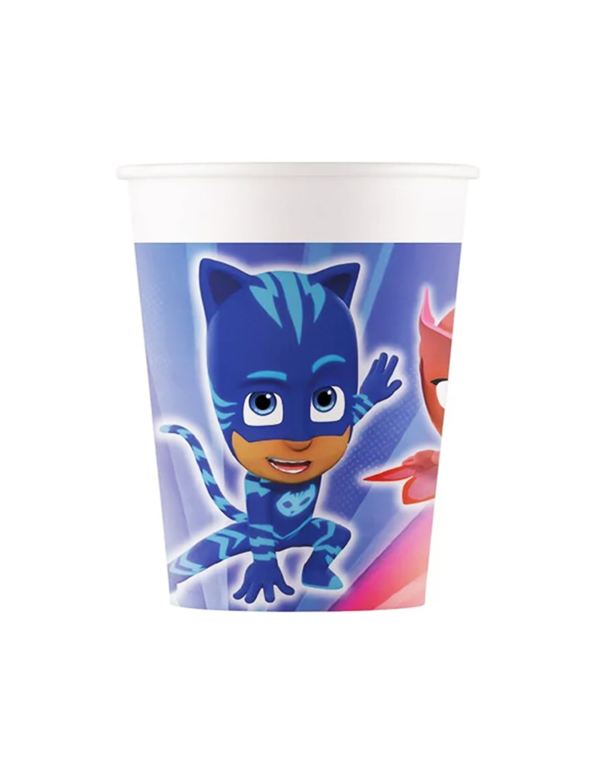 Gobelets en carton Pyjamasques pour enfant bleus avec Yoyo