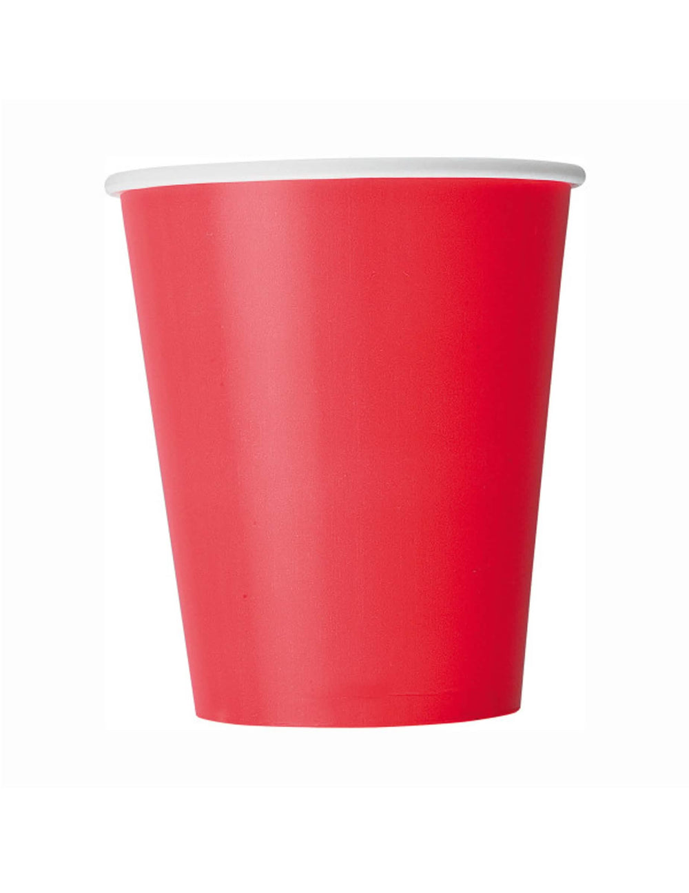Copos de cartão vermelhos de 210 ml