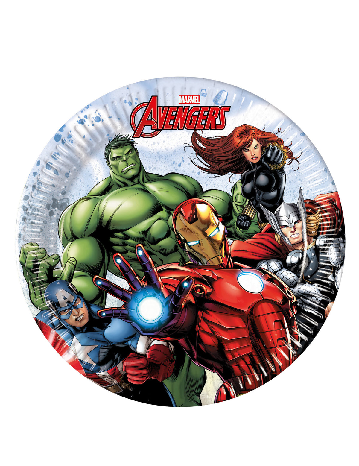 Assiettes en carton Avengers Mighty multicolores avec super-héros Marvel
