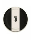 Petites assiettes en carton Juventus pour anniversaire noir et blanc