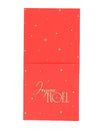 8 porta-talheres Feliz Natal atemporal vermelho e dourado 10 x 20 cm
