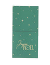 8 porta-talheres Feliz Natal atemporal verde inglês e dourado 10 x 20 cm