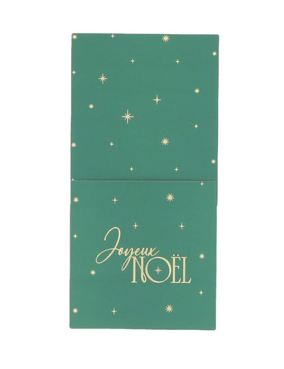 8 porta-talheres Feliz Natal atemporal verde inglês e dourado 10 x 20 cm