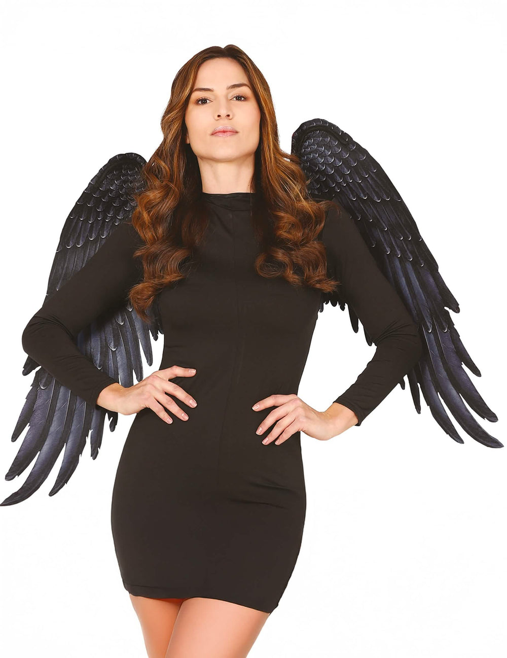 Ailes d'ange gothique pour adulte noires en tissu