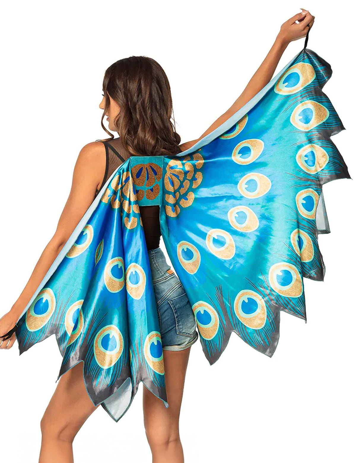Asas de pavão 155 cm adulto