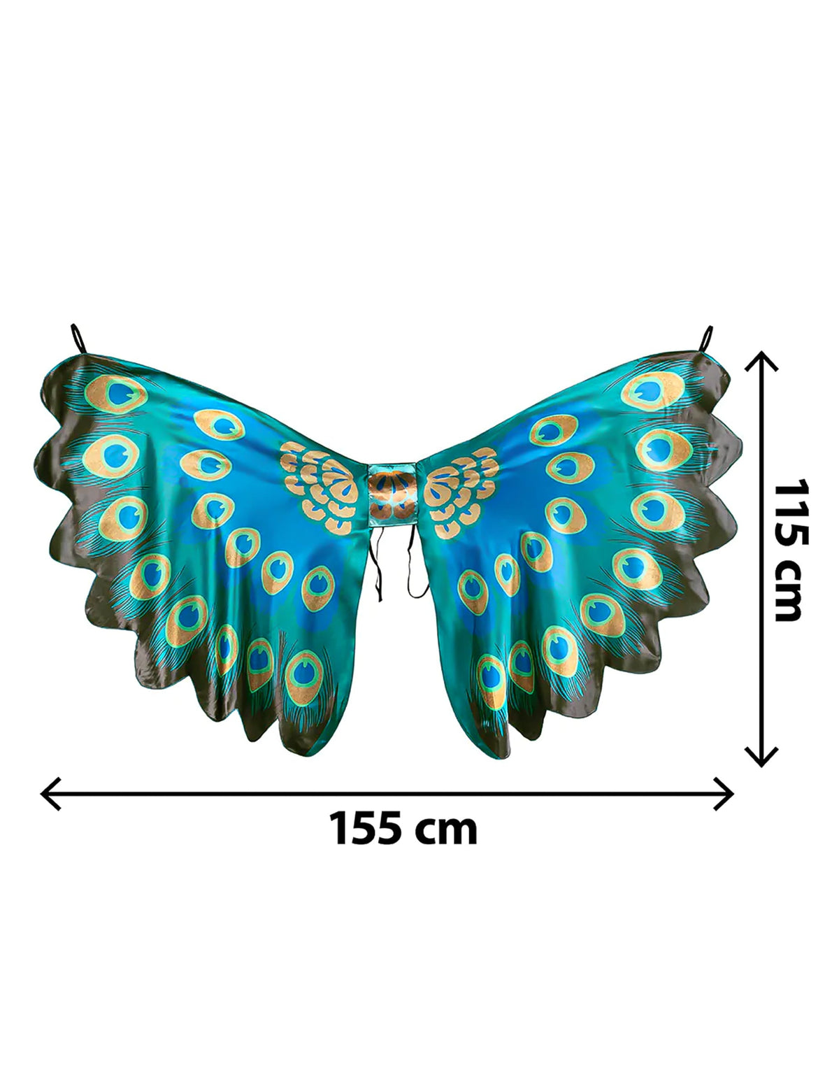 Asas de pavão 155 cm adulto