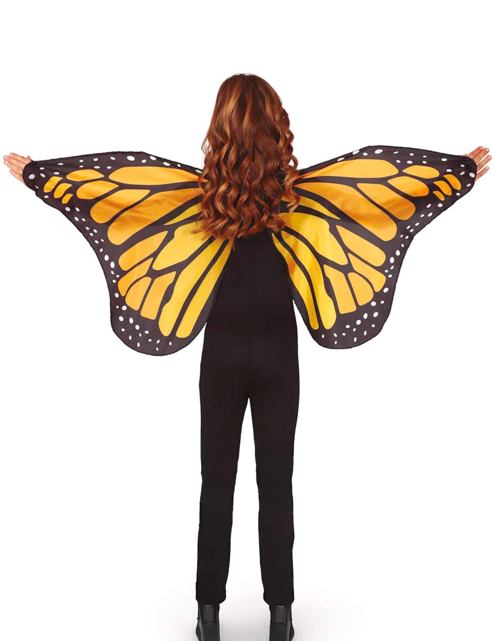 asas de borboleta para criança cor de laranja e preto