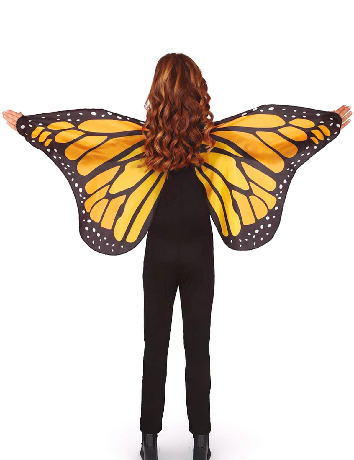 asas de borboleta para criança cor de laranja e preto