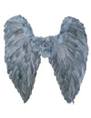 Ailes d'ange pour adulte grises en plumes