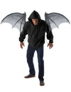 Ailes pliables chauve-souris démon pour adulte gris et noir