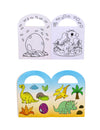 Livro de colorir com autocolantes dinossauro