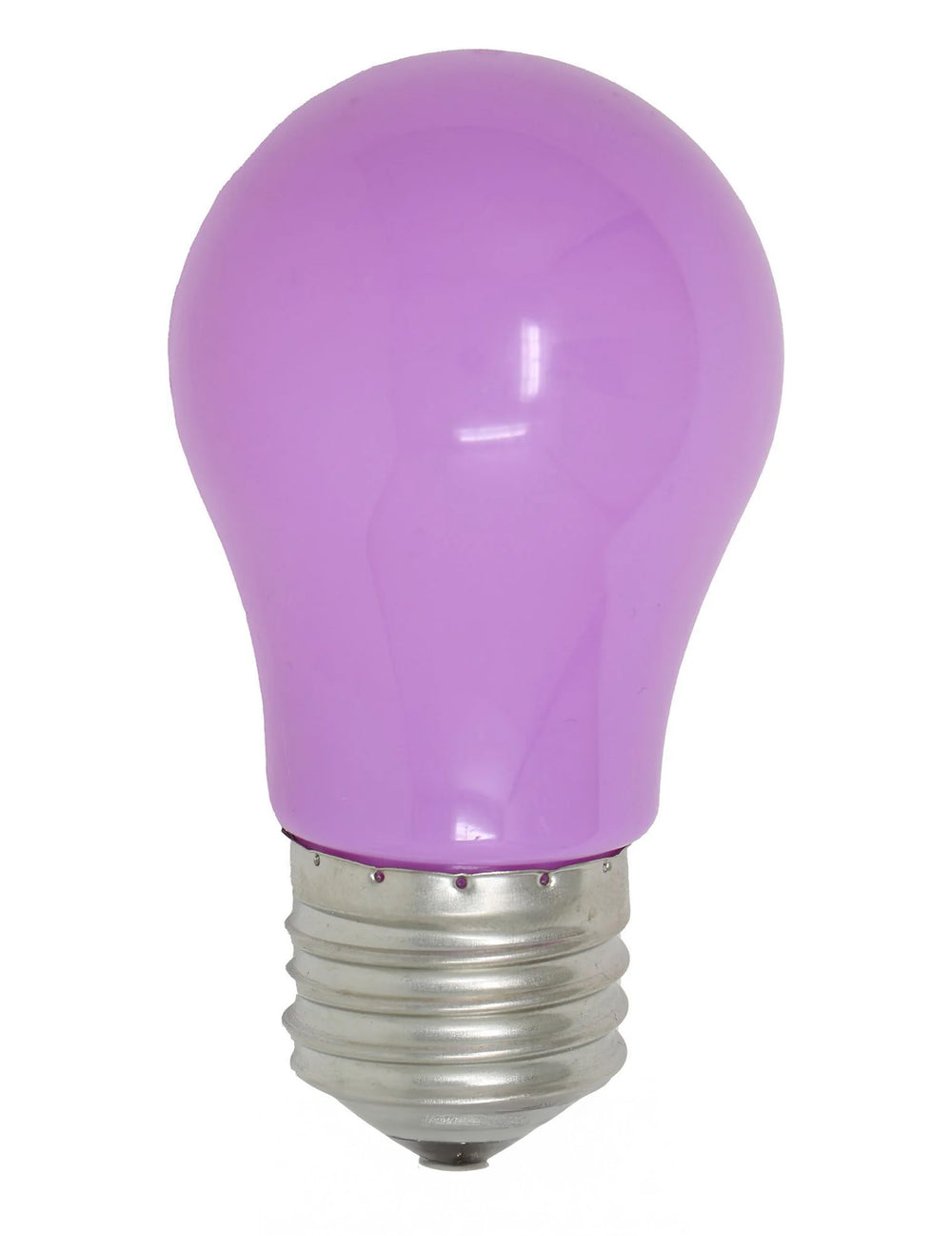 Gros plan de l'ampoule led lila pour décoration de fête
