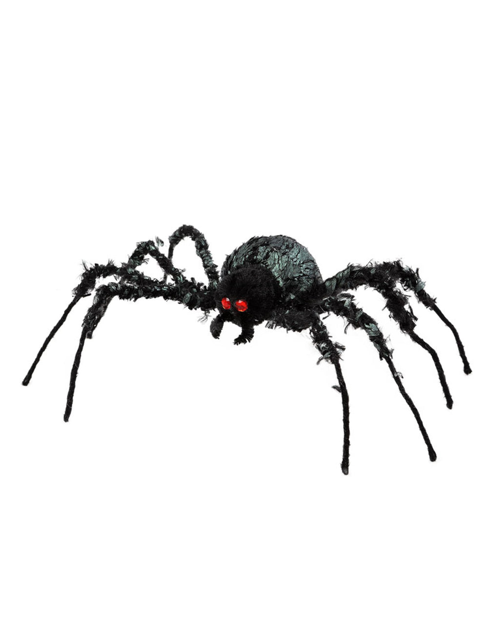 Araignée géante Halloween pour décoration noire avec yeux rouges