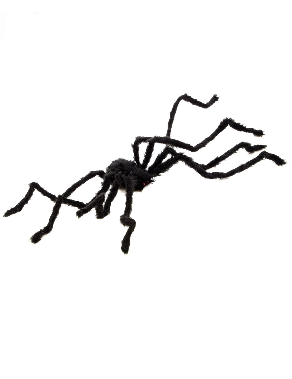 Araignée velue Halloween pour décoration noire aux yeux rouges
