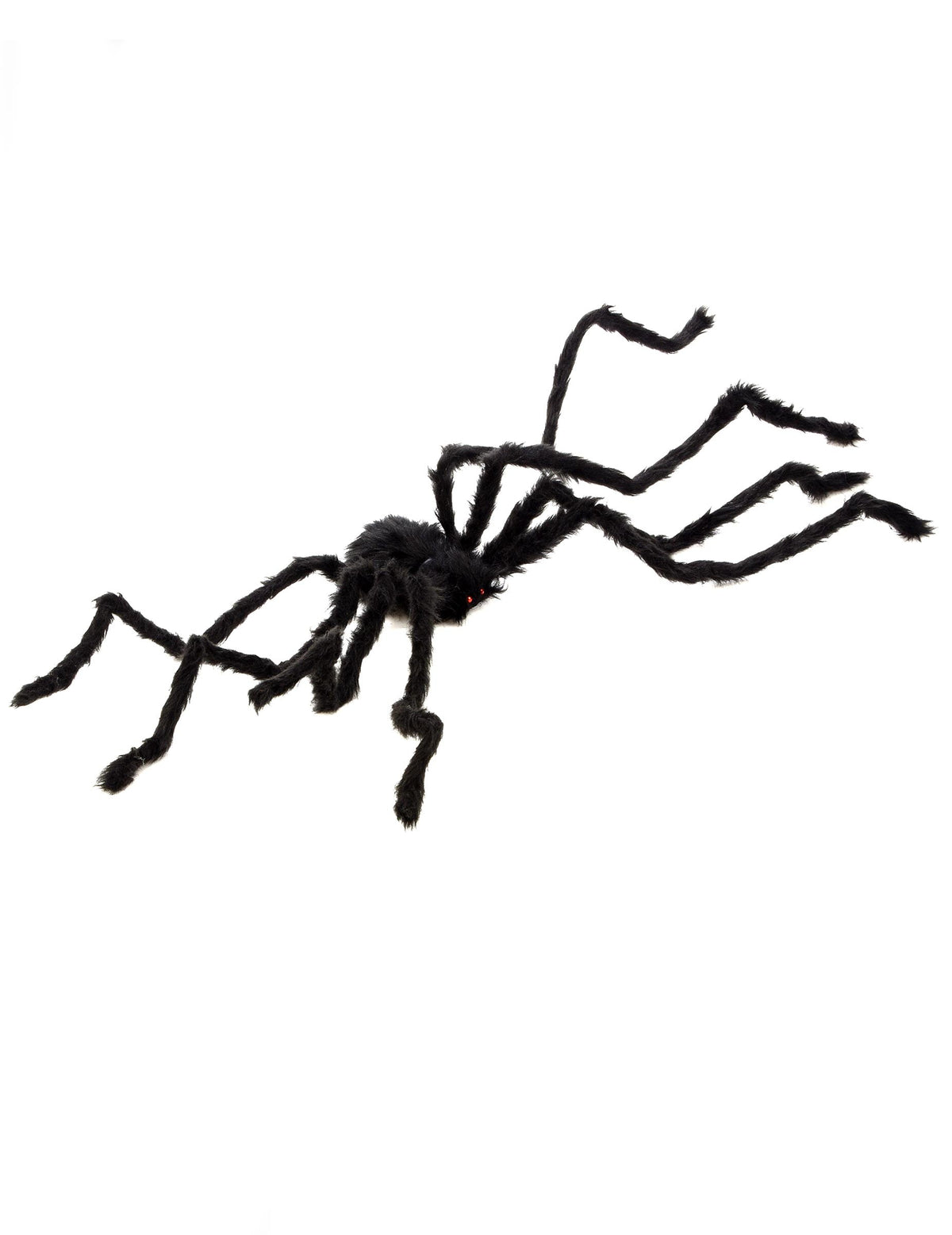 Araignée velue Halloween pour décoration noire aux yeux rouges