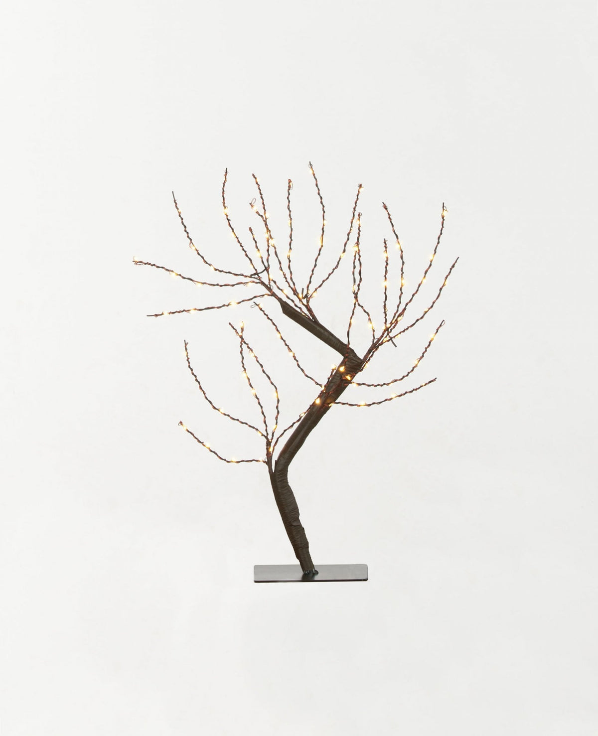 Arbre lumineux 100 LED pour décoration blanc chaud et marron