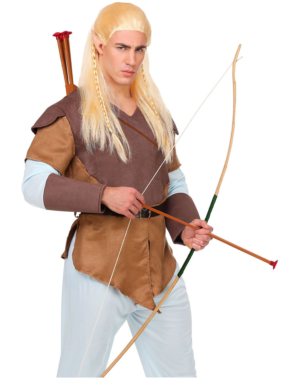 Mise en situation de l'arc avec étui et fléchettes d'archer pour enfant
