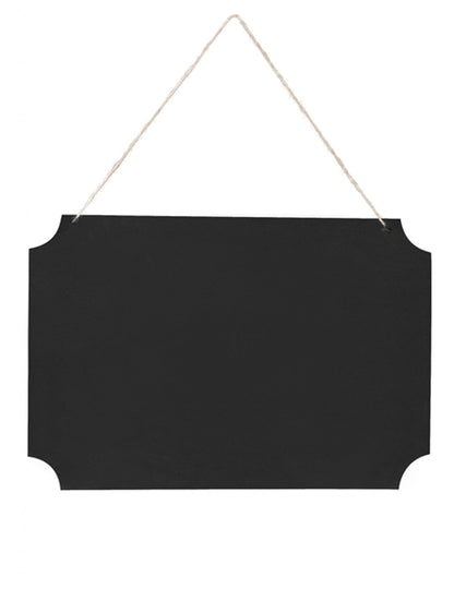 Ardoise à suspendre vintage pour décoration de fête noire avec craies
