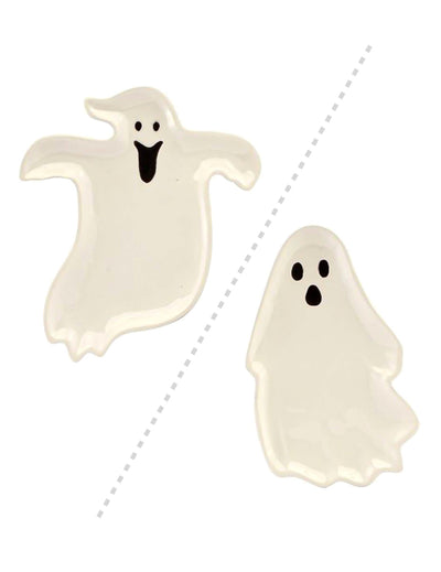 2 Pratos de cerâmica fantasma 20 cm