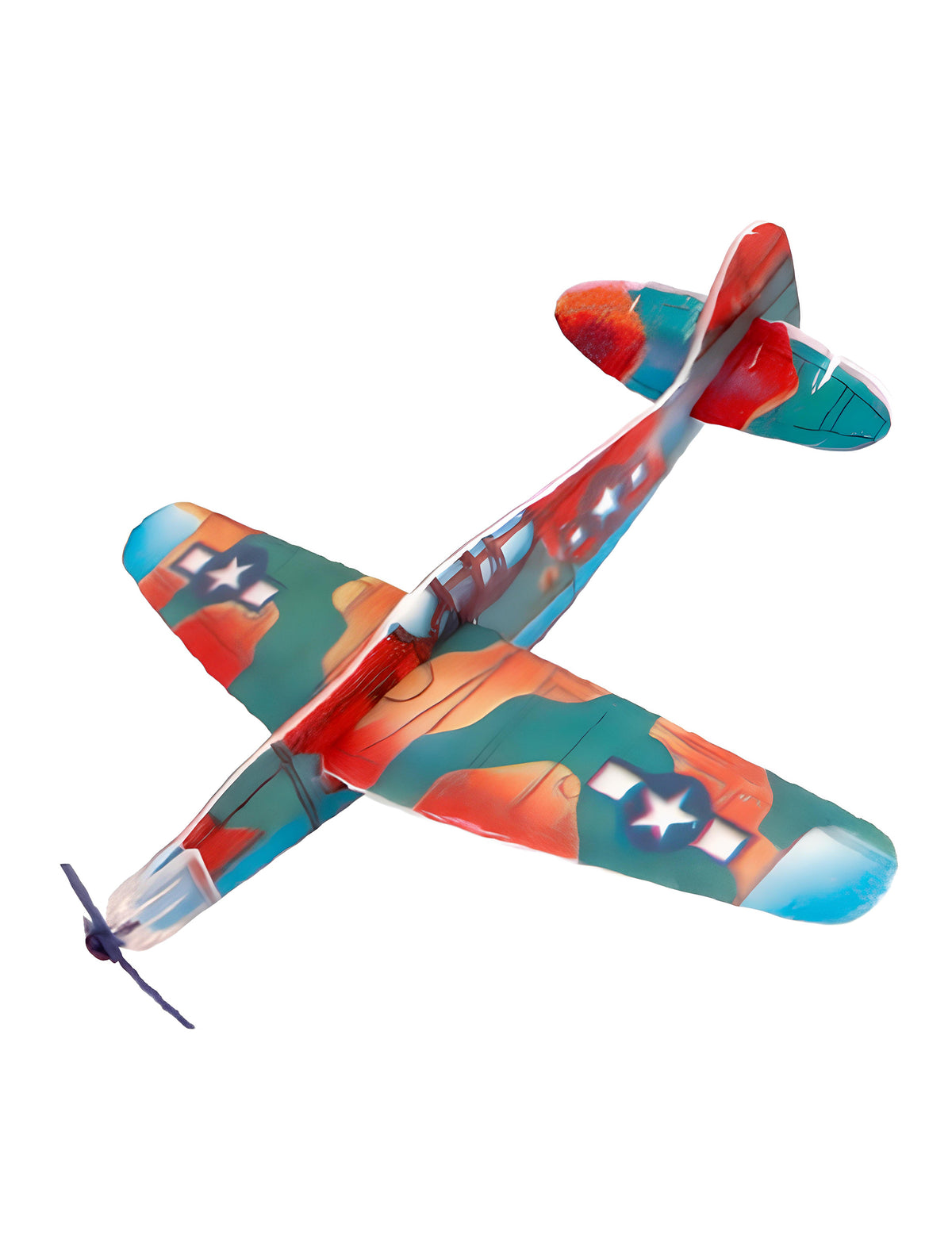 Vue de l'avion assemblé du jouet petit avion planeur