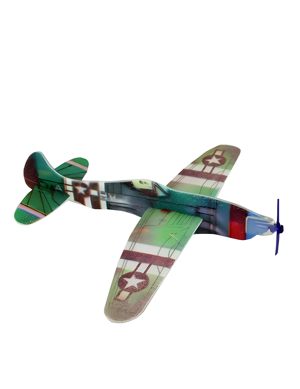 Vue de profil du jouet petit avion planeur
