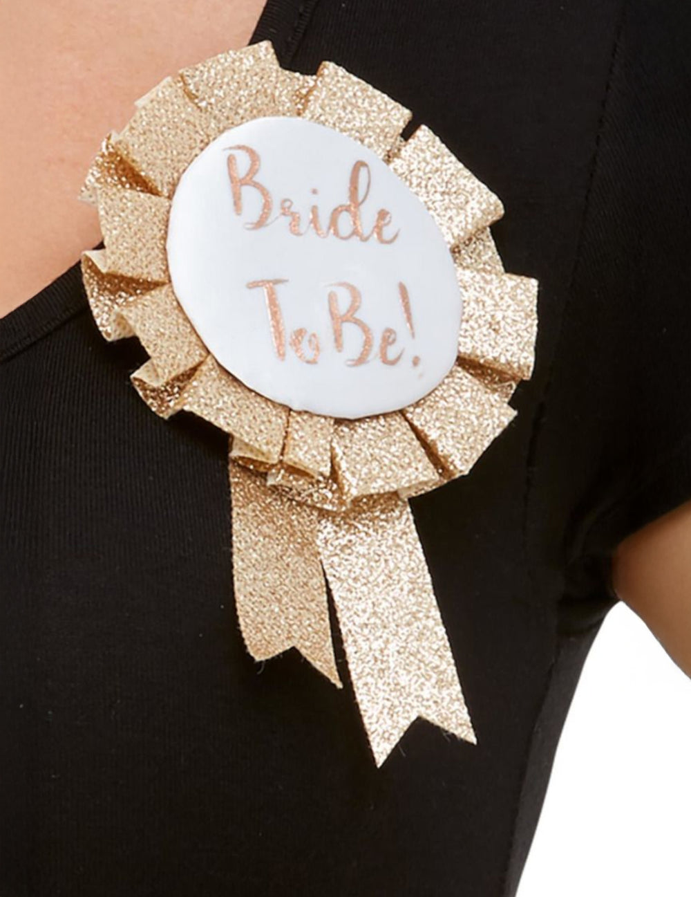 Badge Bride to be pour femme doré