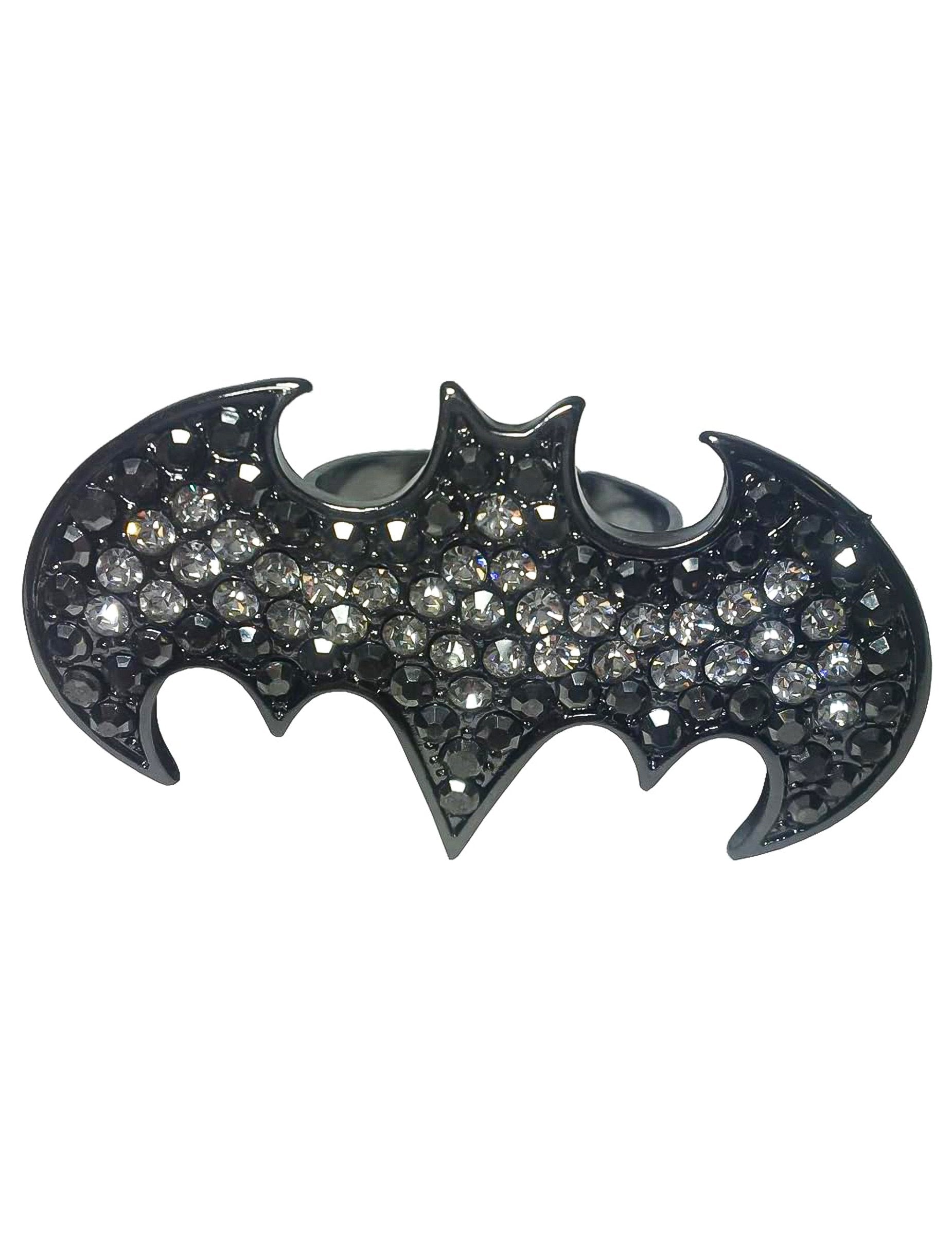Détail des strass de la bague Batgirl