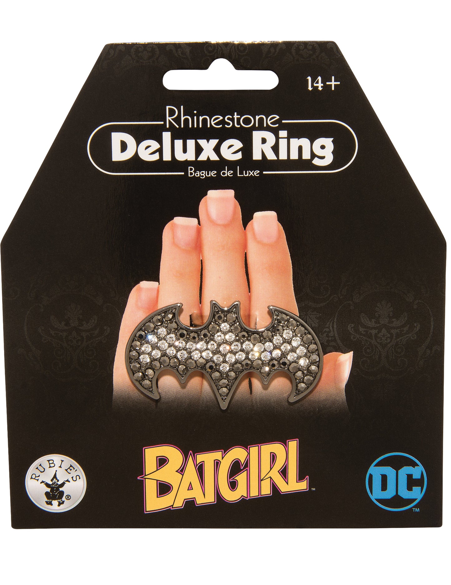 Vue du packaging de la bague Batgirl