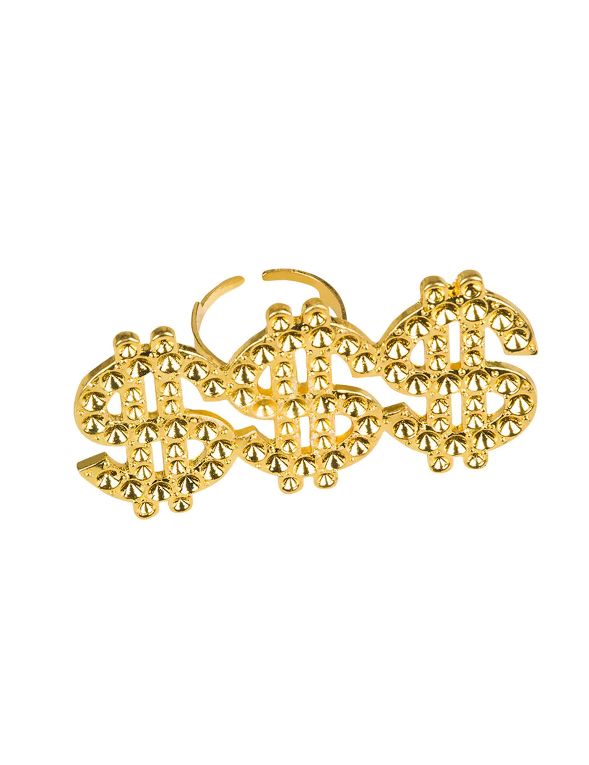 Vue de profil de la bague triple dollar pour adulte