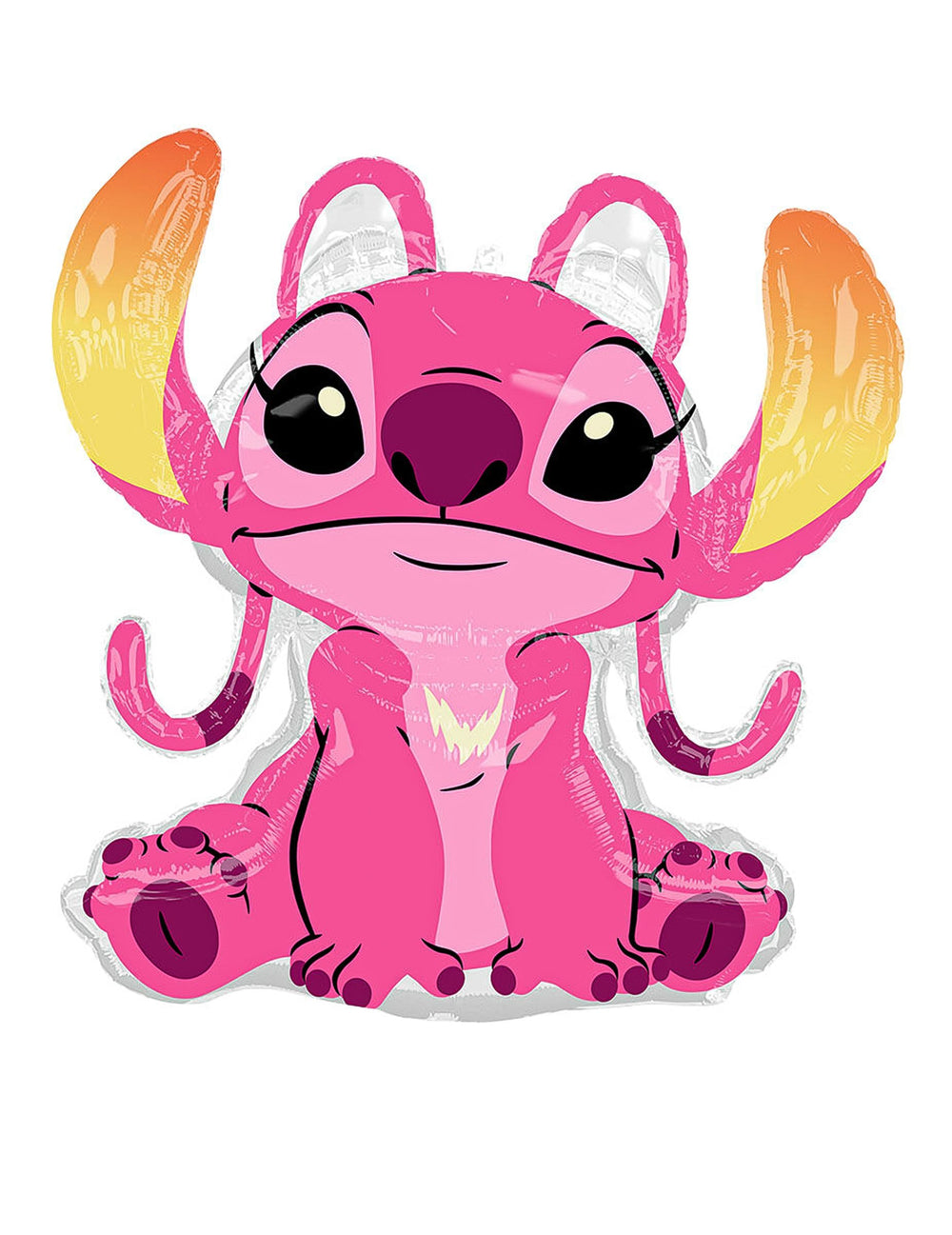 Ballon aluminium Angel de Lilo & Stitch rose et jaune