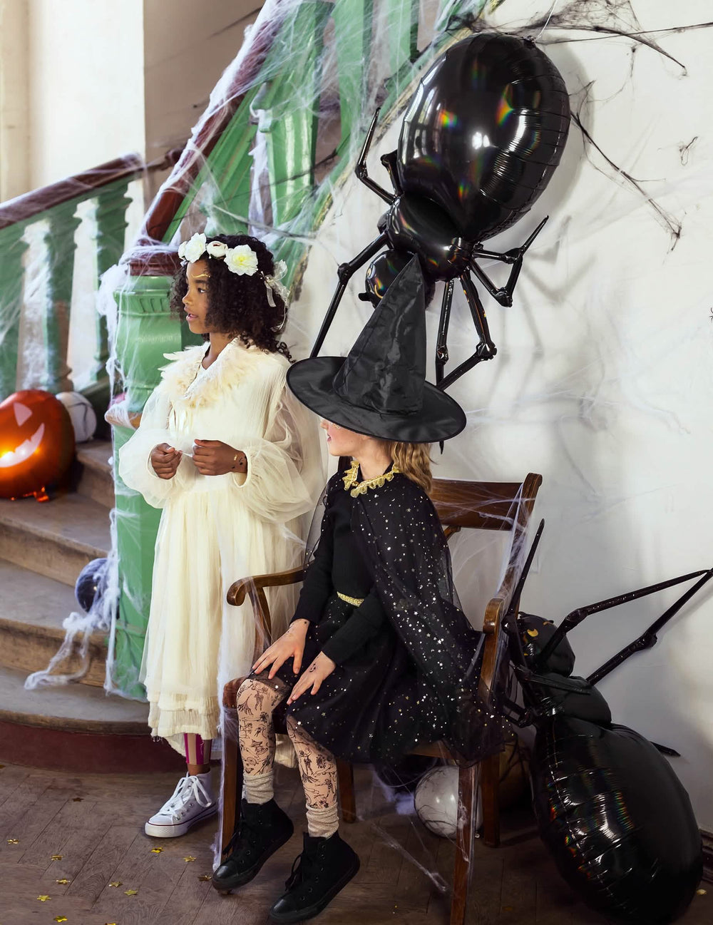 Cenário do balão de alumínio de aranha para decoração de halloween