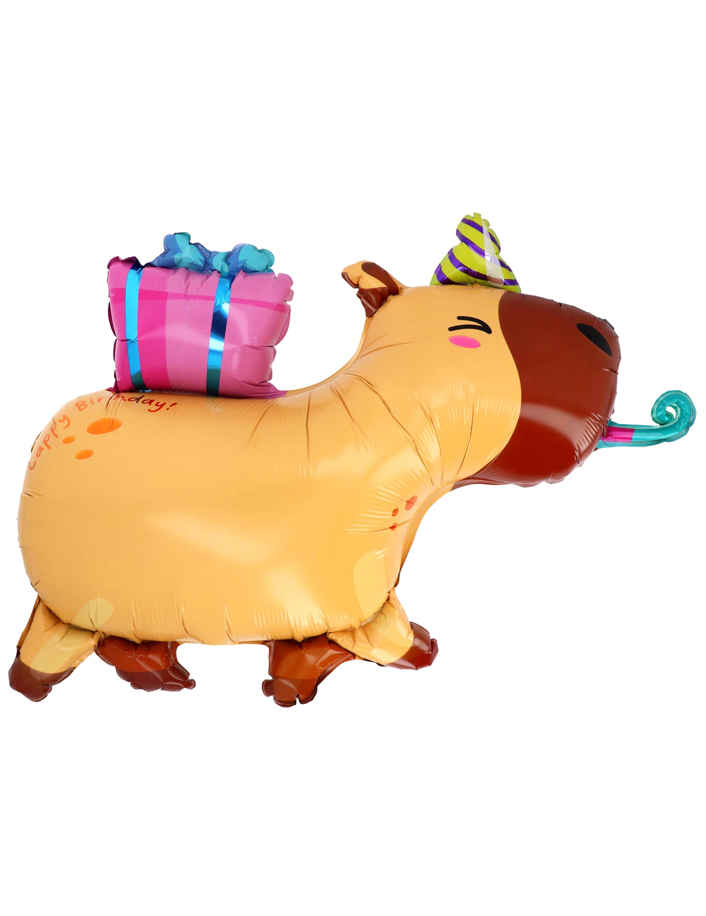 Balão de alumínio de aniversário Capivara 69 x 50 cm