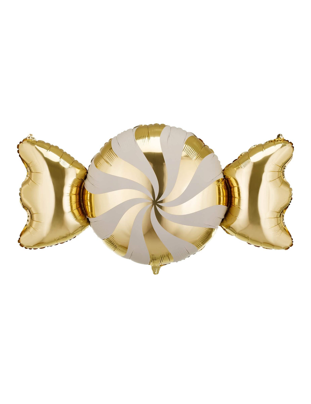 Balão de alumínio Rebuçado bege e dourado 113 x 54 cm