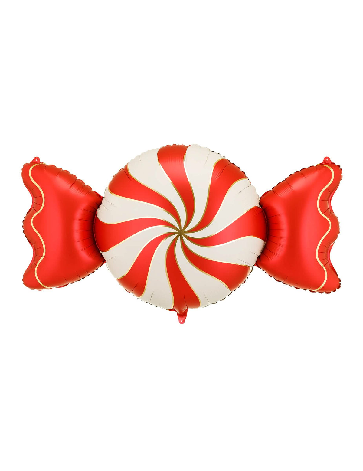 Balão de alumínio Rebuçado bege e vermelho 113 x 54 cm